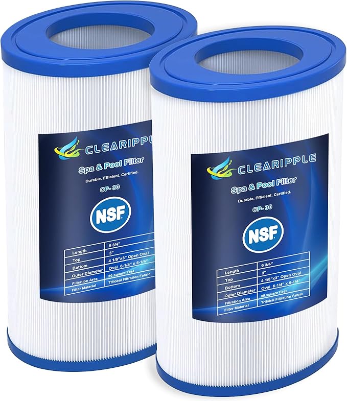 30 sq.ft Hot Tub Filter Compatible with PDM30 Dream Maker Hot Tubs 461269, Filbur FC9940, L x OD: 9 3/4"" x Oval 6-1/4"x5-1/4, NSF Certified, 1 Pack