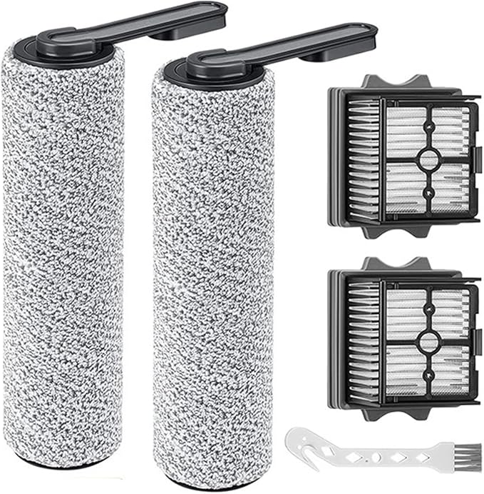 Spare Soft Lint Roller Brush, Hepa Filter, Scrubber Components, Compatible for Tineco Floor ONE S5 Combo Cordless Wet Dry Vacuum Cleaner(2PCS-01)