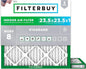 Filterbuy 23.5x23.5x1 Air Filter MERV 8 Essential Dust & Allergy Defense (2-Pack), Electrostatic Pleated HVAC AC Furnace Filters Replacement, Made in USA (Actual Size: 23.38 x 23.38 x 0.75)