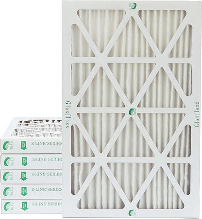 10x20x2 MERV 10 (FPR 5-6) 2" Inch Pleated Air Filters By Glasfloss. Box of 6. Actual Size: 9-1/2 x 19-1/2 x 1-3/4