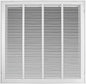 24"W x 24"H [Duct Opening Size] Steel Return Air Filter Grille - Removable Face/Door for 1 inch Filters -HVAC Vent Cover Grill - White [Outer Dimensions: 26 5/8"W X 26 5/8"H]
