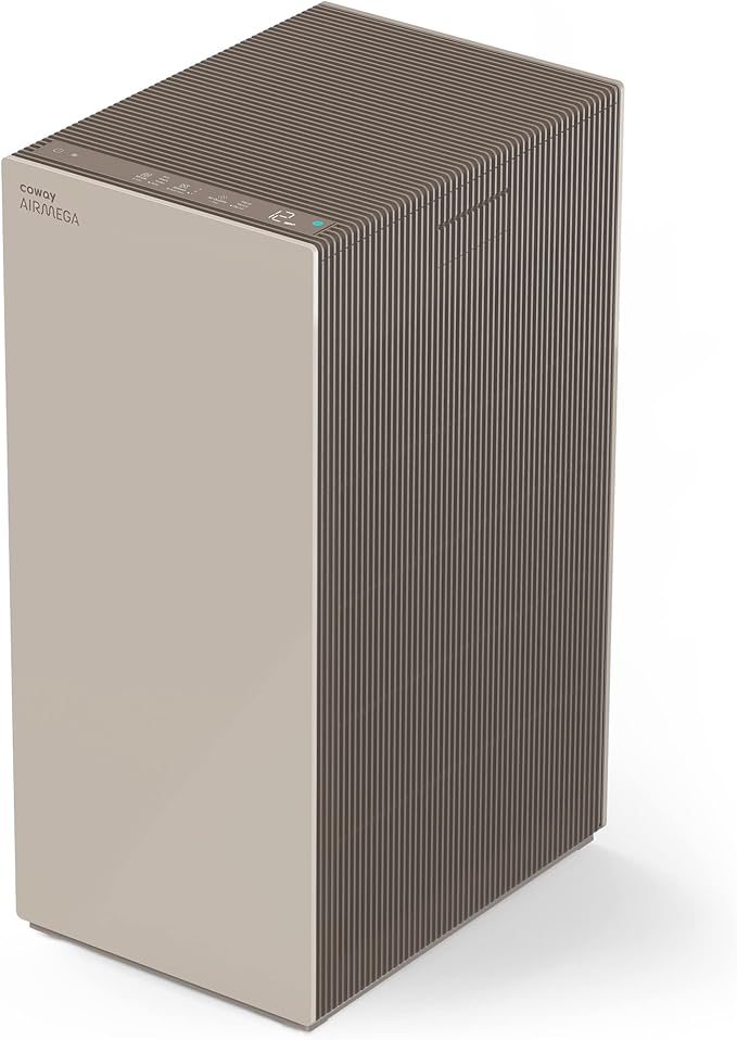 COWAY Air Purifiers for Large Room Whole Home Up to 4,253ft², 2 Sets of XL Washable Pre-Filters and HEPA Filters for Dual Purification, AQI, Turbo Mode, Timer, Wheels, 5yr Warranty, ProX(B)