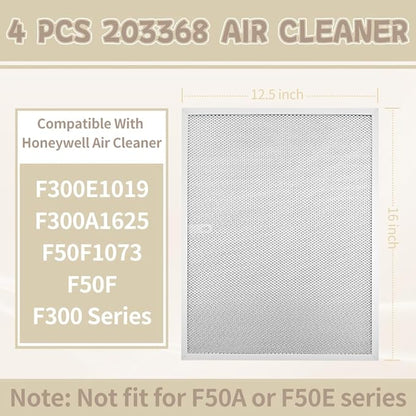 4 Pcs 203368 Air Pre Filter 16'' x 12.5'' Fit for Honeywell Air Cleaner F300E1019 F300A1625 F50F1073 F50F F300E