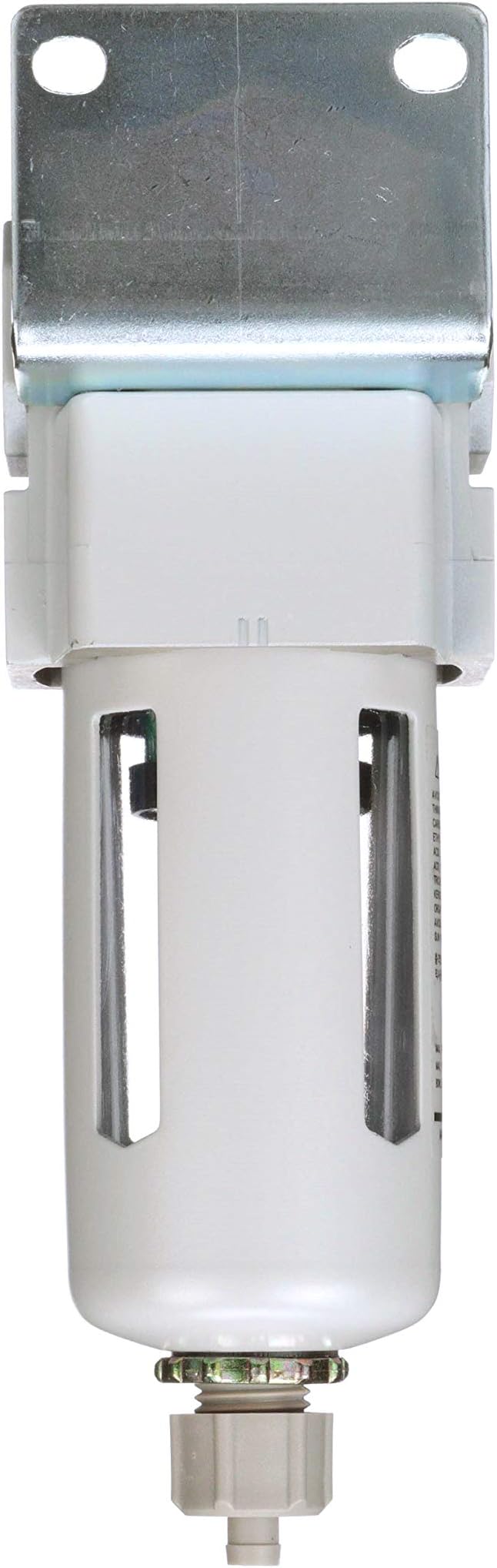 PneumaticPlus SAFD300-N03B Compressed Air Coalescing Filter, 0.01 Micron 3/8" NPT - Poly Bowl, Manual Drain, Bracket