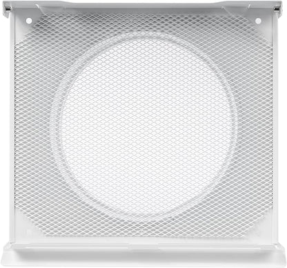 Vent Systems 8" Inch Air Supply Vent Cover with Rubber Gasket - White Galvanized Steel - Robust and Weatherproof Outdoor Air Intake Box - Duct or Surface Mounting - Rain and Snow Protection