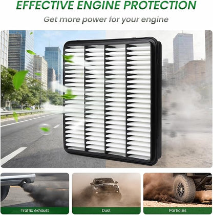 Engine & Cabin Air Filter Set for LX570 (2008-2011), LX570 (2013-2021), LAND CRUISER (2008-2011), LAND CRUISER (2013-2021), SEQUOIA (2008-2017), TUNDRA (2007-2021), Replace for CF10285, CA10343