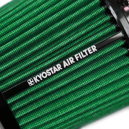 KYOSTAR Universal 3" (76mm) High-Flow Air Filter, Reusable Cone Cold Air Intake, High Performance, Washable, Clamp-On Car High Flow Dry Air Kit, Flange Diameter: 3 Inch, Filter Height: 6.4 Inch, Green