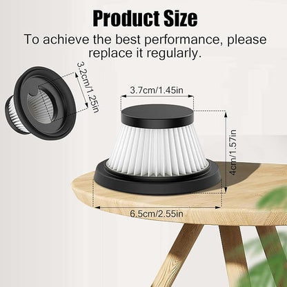 6 Pack HEPA Filter Replacement Compatible with Cordless Vacuum Cleaner as Seen on TV, Washable and Reusable Handheld Portable Vac Replacement Parts