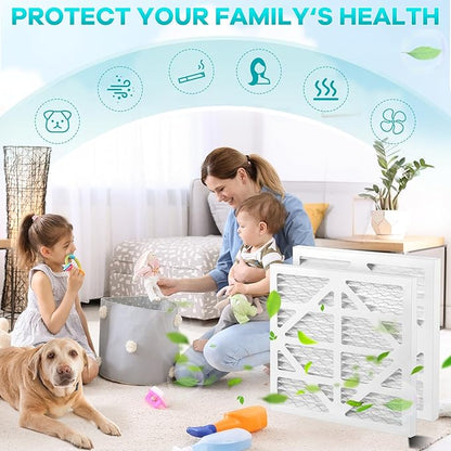 10 Pack HEPA 550 Air Filter Replacement Set Compatible with CleahShield HEPA 550 Air Scrubber and Abestorm HEPA 550 Air Scrubber MERV-13 Filter Size 13.7×14.8×0.8 in