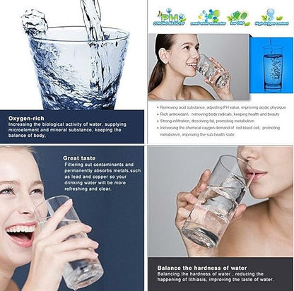 3 Pack Drop In Brita Style Alkaline Water Filter Replacement 7 Stage Mineral Water Filter.Works With Wellblue, Brita Style Pitchers & Dispensers (3 Pack)