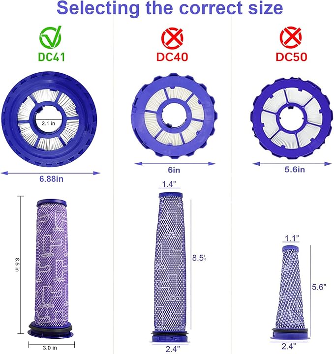 Vacuum Ball Animal 2 Ball Animal 3 Filter Replacement,for Dyson DC41, DC65, DC66, UP13, UP20 UP30 Animal, Multi Ball Upright Vacuum Cleaner,Part # 920769-01&920640-01, 2 Pack