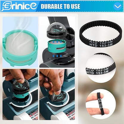 AZ3002 Filter Replacement Part for Shark Stratos DuoClean PowerFins HairPro Upright Vacuum AZ3000 AZ3000C AZ3000W AZ3002C, 1 Brushroll 2 Filters 4 Foam & felt Filter 4 odor neutralizer 2 Belts
