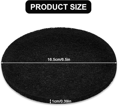 10Pcs 6.5 Inch Charcoal Filters for Kitchen Compost Bin, Replacement Activated Carbon Filters for Countertop Compost Pail Home Bucket Refill Sets, Round