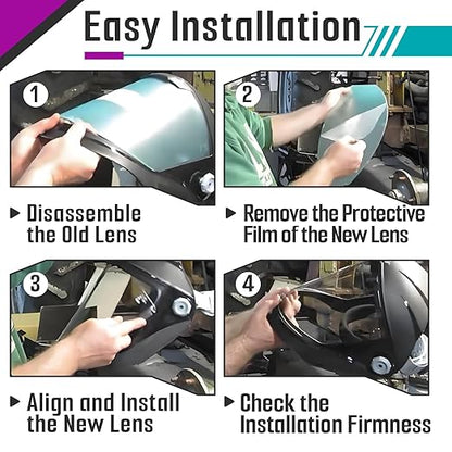 4 Pcs Face Shield Replacement Window Compatible with Jackson Safety Premium Face Shield Mask, Protective Lens for Grinding and Welding, Durable and Scratch-Resistant, Clear Tint, Uncoated