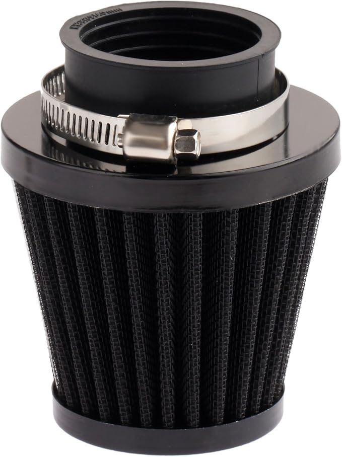 Mtsooning Motorcycle Air Filter Pod, 39mm Washable Universal Clamp-On Breathers, Cone Intake filter Replacement for ATV Dirt Pit Bike Go Kart Motorbike