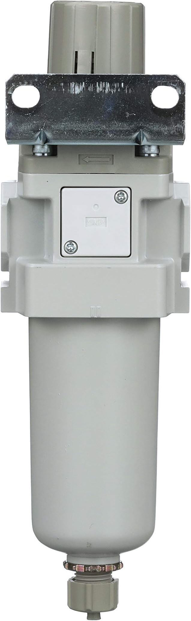PneumaticPlus SAW400-N04BG-MEP Compressed Air Filter Regulator Piggyback Combo 1/2" NPT - Metal Bowl, Manual Drain, Bracket, Gauge