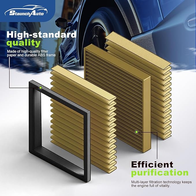 Engine and Cabin Air Filter Combo for RAV4 Hybrid 2019-2025,Camry Hybird 2018-2026,Highlander Hybrid 2020-2025,Sienna Venza 2021-2025 automotive replacement air filters #CF12157 CA12289