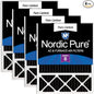 Nordic Pure 20x25x5 (Actual Size: 19 3/4 x 24 3/4 x 4 3/8) Lennox X6673 X6675 Replacement Odor Reduction Merv 8 Filter 4 PK