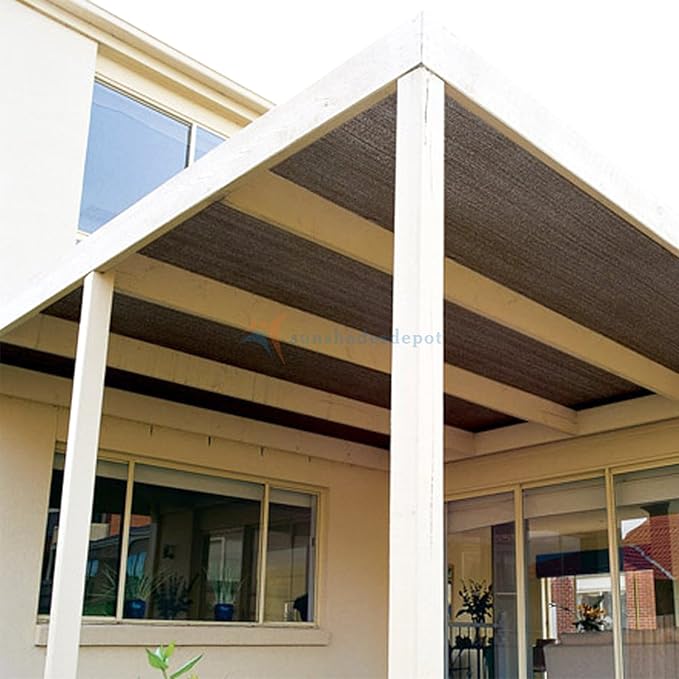 TANG Sun Shade Fabric Roll 8'x8' Shade Cloth for Garden Brown HDPE Mesh Shading Pergola Cover Replacement Canopy, 95% Blockage Sunshades for Outdoor Patio Backyard Plant