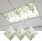 Fluorescent Light Covers for Ceiling Lights Sage Green Eucalyptus Leaves Magnetic Light Filters 3 Pack 4x2 ft Nature Leaf Plant Ceiling Lights Cover for Classroom Office School Home Drop Lamp Decor