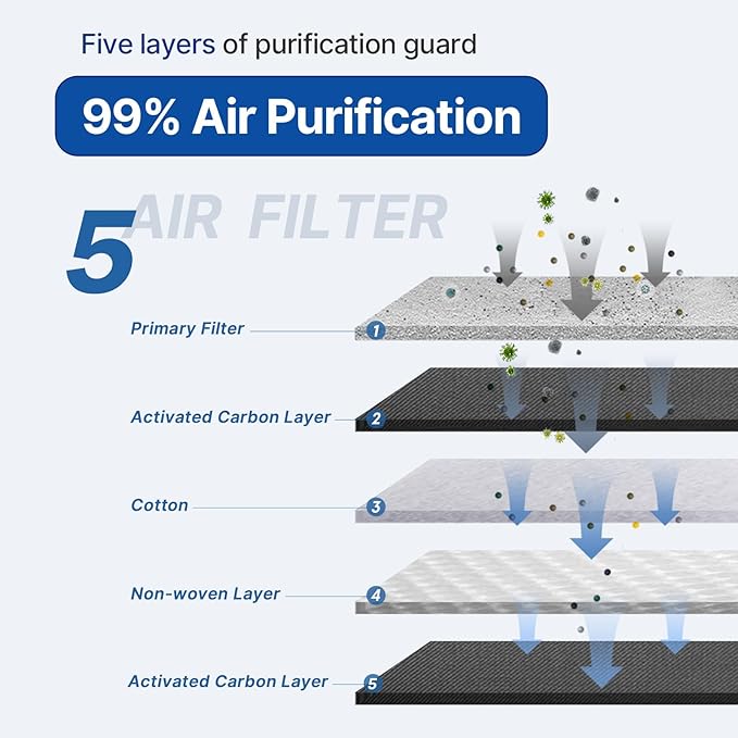 RUITO Cabin Air Filter Fits X5, X6, X7, 530E, 530i, 540i, 740i, 750i, 840i, M5, M8, Replacement for CF12501, PC99244, 64119366401