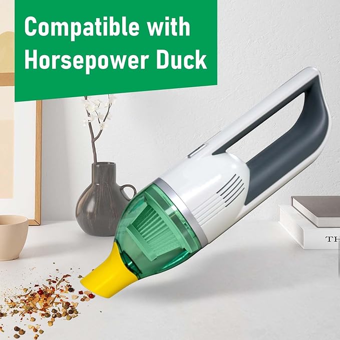 Replacement HEPA Filters Compatible with Horsepower Duck Vacuum Cleaner as Seen on TV, 6-Pack High-Efficiency Filtration, Washable Filters Compatible with Horsepower Duck Handheld Vac as Seen on TV