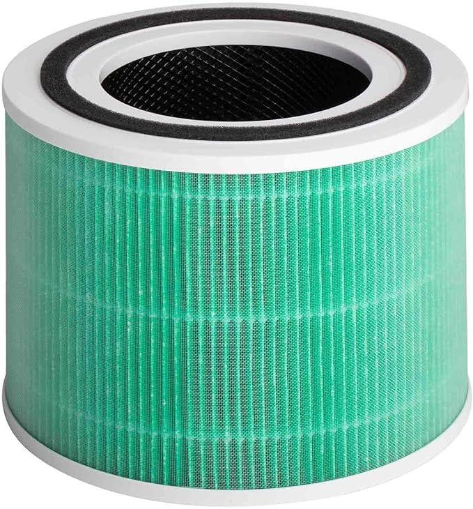 Core 300 Air Purifier Replacement HEPA Filter （Toxin Absorber）for LEVOIT Core 300-P/300S, H13 True HEPA + Activated Carbon, 99.97% Dust Pollen Pet Dander Smoke, 1 Pack (green)