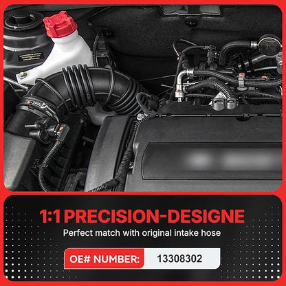 13308302 Air Cleaner Intake Hose Tube with Clamps for 2011-2012 Cruze Base 1.8L, 2011-2016 Chevy Cruze LS, 2011-2015 Cruze LT