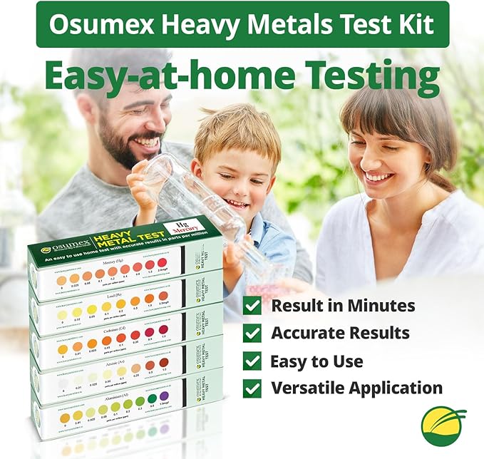 Heavy Metal Test Copper Test Kit Regular 1 Pack - at Home Water Testing Kits for Drinking Water, Heavy Metal Test Kit Water Tester, Copper Water Testing Kit for Water, Food, Urine, & Other Materials