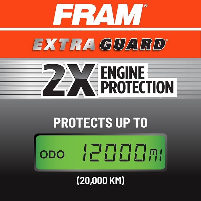 FRAM Extra Guard CA11050 Replacement Engine Air Filter for Select Chrysler, Dodge, Ram and Volkswagen (3.6L) Models, Provides Up to 12 Months or 12,000 Miles Filter Protection