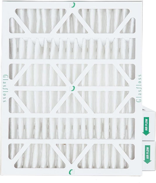 18x24x4 MERV 10 (FPR 5-6) 4" Inch Pleated Air Filters By Glasfloss. Box of 3. Actual Size: 17-1/2 x 23-1/2 x 3-3/4
