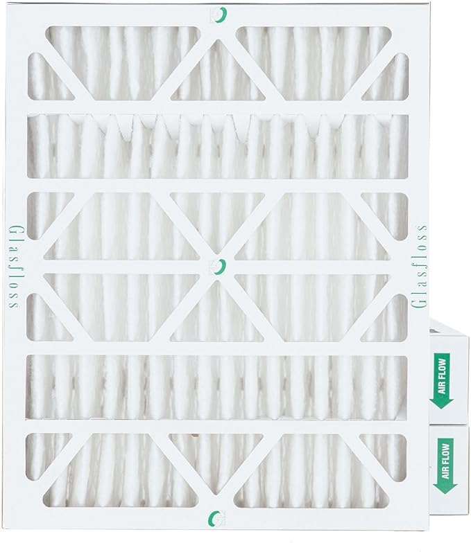 Glasfloss 20x24x4 MERV 10 (FPR 5-6) 4" Inch Pleated Air Filters Box of 3. Actual Size: 19-3/8 x 23-3/8 x 3-3/4