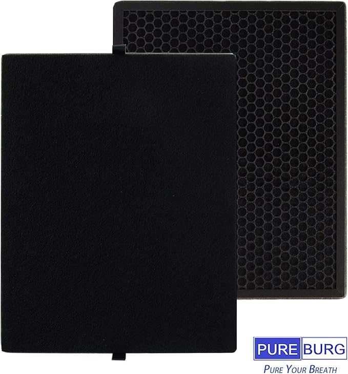 PUREBURG Replacement Filter Set Compatible with Alen 45i & Flex BreatheSmart Air Purifier B4-Fresh, FL40-Silver-Carbon, H13 HEPA & 4 x Activated Carbon For Air Clean Dust VOCs Odor