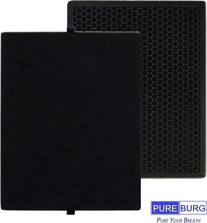 PUREBURG Replacement Filter Set Compatible with Alen 45i & Flex BreatheSmart Air Purifier B4-Fresh, FL40-Silver-Carbon, H13 HEPA & 4 x Activated Carbon For Air Clean Dust VOCs Odor