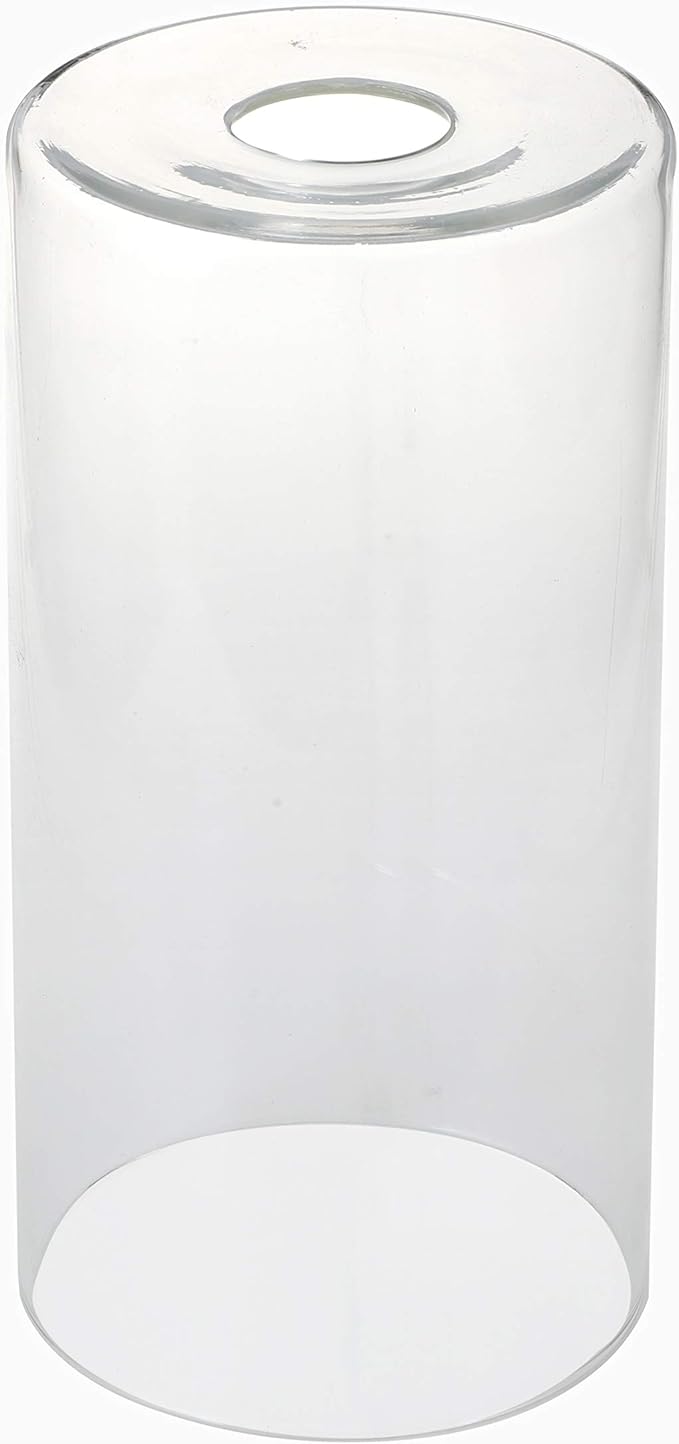 GoLucky Glass Cylinder Shade Accessory for Lamp Fixture - Replacement Glass Piece with 1-5/8 Inch Fitter - 3.5"(D) x 8"(H)