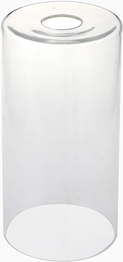 GoLucky Glass Cylinder Shade Accessory for Lamp Fixture - Replacement Glass Piece with 1-5/8 Inch Fitter - 3.5"(D) x 8"(H)