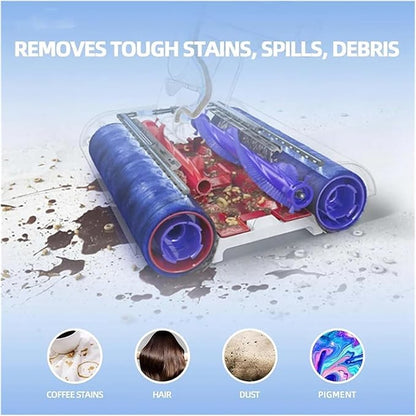 2 Pack Roller Brush Replacement Parts，Compatible For Dyson，Wash G1 Wet Cleaner, Floor Scrubber Machine Vacuum Attachments