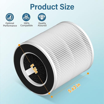 2 Pack B-D02L/M05 Replacement Filter Compatible with MOOKA B-D02L & M05, for VEWIOR B-D02U, for KOIOS B-D02L, for Tailulu D10 Air Purifier, H13 HEPA Filter for MOOKA B-D02L Replacement Filter
