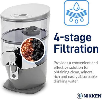 Nikken - PiMag Waterfall System - Advanced Ionic Filtration, Copper Particles, Chlorine & Lead Reduction, pH Balance, Fresh Drinking Water - 1 Unit