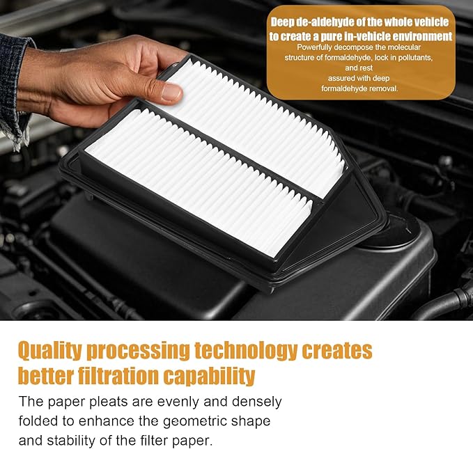 Engine Air Filters 17220-5A2-A00 suitable for Honda Accord and Acura TLX (2.4L) models, providing filter protection for up to 12 months or 12000 miles