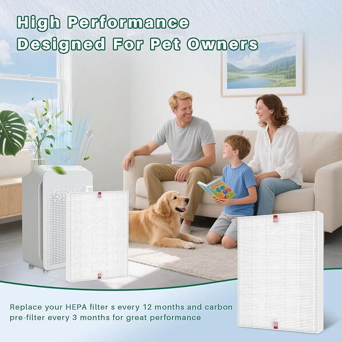 10 Pack C545 Replacement HEPA Filter Compatible with Winix C545 | Ture HPEA Filter S Only, Part number 1712-0096-00 and 2522-0058-00, 2 True HEPA Filter + 8 Activated Carbon Filters