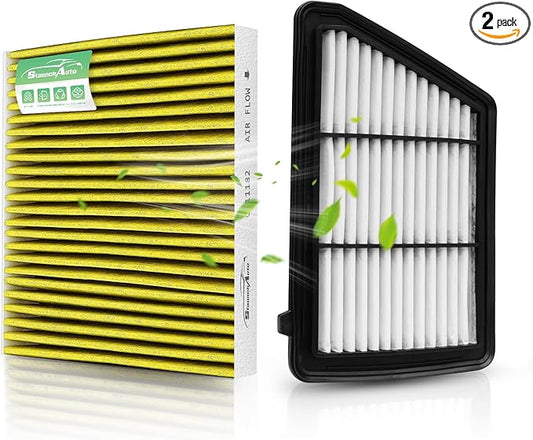 Engine and Cabin Air Filter Combo for 2017-2019 Honda CRV CR-V L4 2.4L automotive replacement air filters #CF11182, 80292TF0G01, CA12259, 17220-5PH-A00