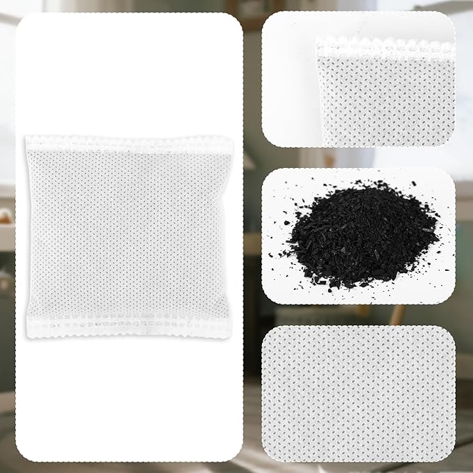 12pcs Carbon Filter Refills for Playtex Diaper Genie, Activated Charcoal Deodorizer Odor Absorber Replacement for Diaper Pail Closet Shoe Cabinet & Trash Can (20g)