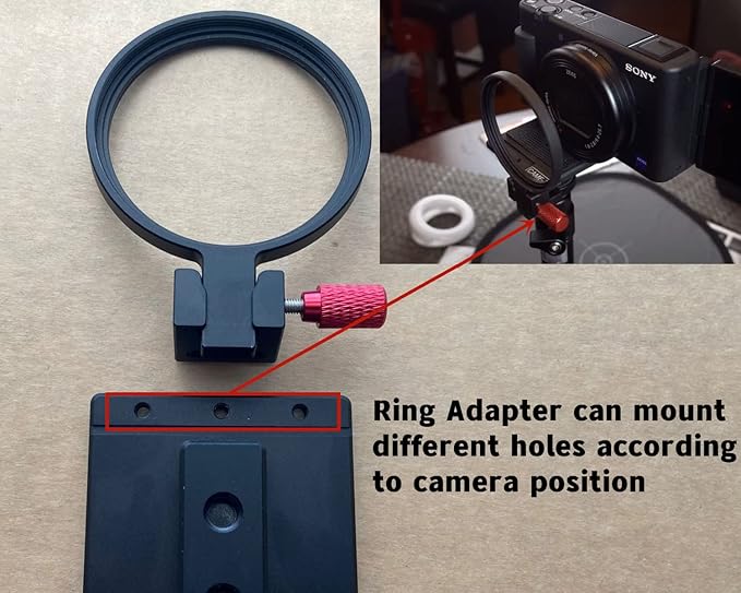 Came-TV Lens Adapter with 52mm Ring Thread for Filters and Lens for Sony ZV-1 ZV-1F RX100M7 or Canon G7X Mark III Series for Padcaster Parrot Teleprompter Desview T3 T2