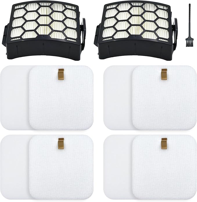 Filter Replacement Parts and Accessories for Shark LA300, LA301, LA322, LA351, LA500, LA455, LA702 Rotator Lift-Away ADV DuoClean PowerFins Upright Vacuum, XHF320 &XFFK320, 2 HEPA+4 Foam&Felt Filters