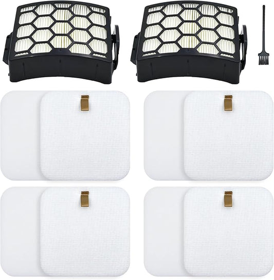 Filter Replacement Parts and Accessories for Shark LA300, LA301, LA322, LA351, LA500, LA455, LA702 Rotator Lift-Away ADV DuoClean PowerFins Upright Vacuum, XHF320 &XFFK320, 2 HEPA+4 Foam&Felt Filters