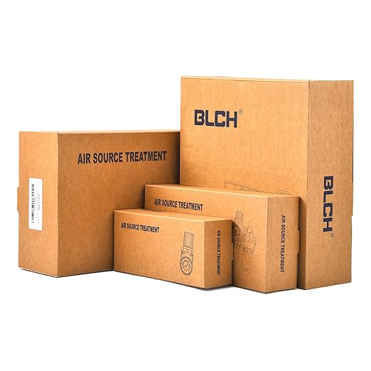 BLCH 1/4" NPT Air Compressor Water Separator - Air Pressure Regulator Compressed Air Filter Regulator Lubricator Combo AC2010-02 Manual Drain Poly Bowl Gauge 0-160 PSI 5μm Brass