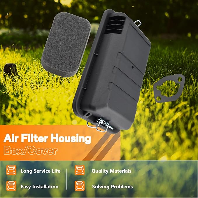 196cc 212cc 224cc Generator Air Filter Cleaner with Housing Cover Box Assembly for 3000 3500 4000 4500 Watt Champion Predator Firman Generators for Honda and Clone GX140 GX160 GX200