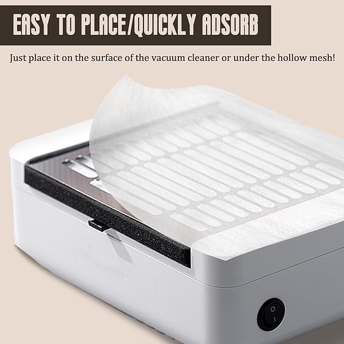 200 Sheets Nail Dust Collector Filter Paper Disposable Nail Dust Filters for Most of Nail Dust Collector Machine Nail Vacuum Dust Collector for Nail Salon Nail Supplies Accessories (white)