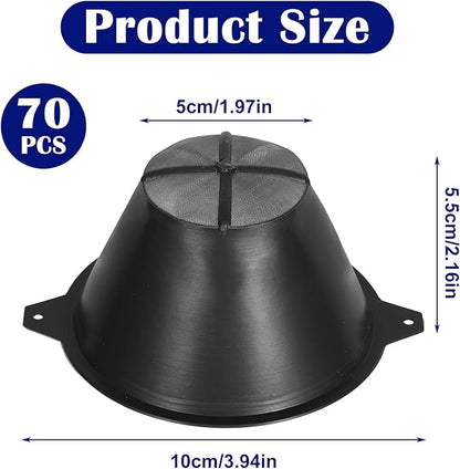 70 Pcs Paint Filter 100 mm Plastic Paint Strainer with Fine Nylon Mesh Reusable Industrial Nylon Filter for Oil, Water Based Oil Paints Food Residue